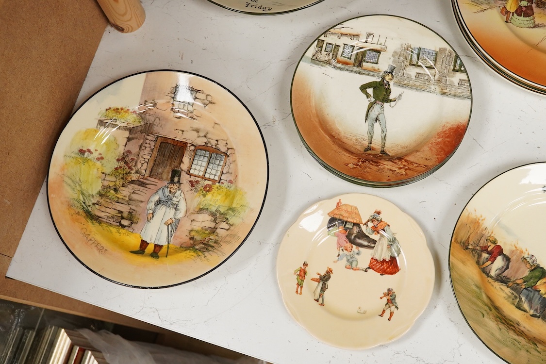 A collection of Royal Douton Series ware dinner and other plates